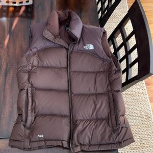 Like new North Face brown Nuptse vest